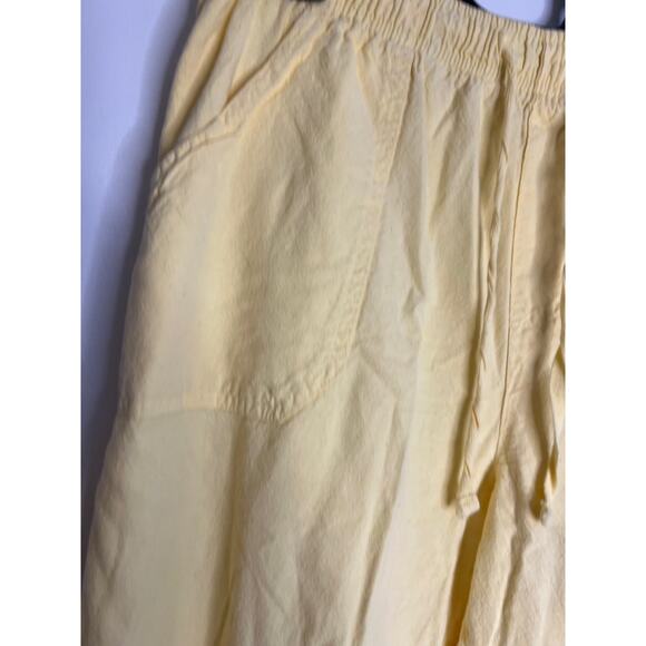 Basic Editions Vintage Size Sm Capri Length Pants Yellow Pull On - Picture 2 of 9